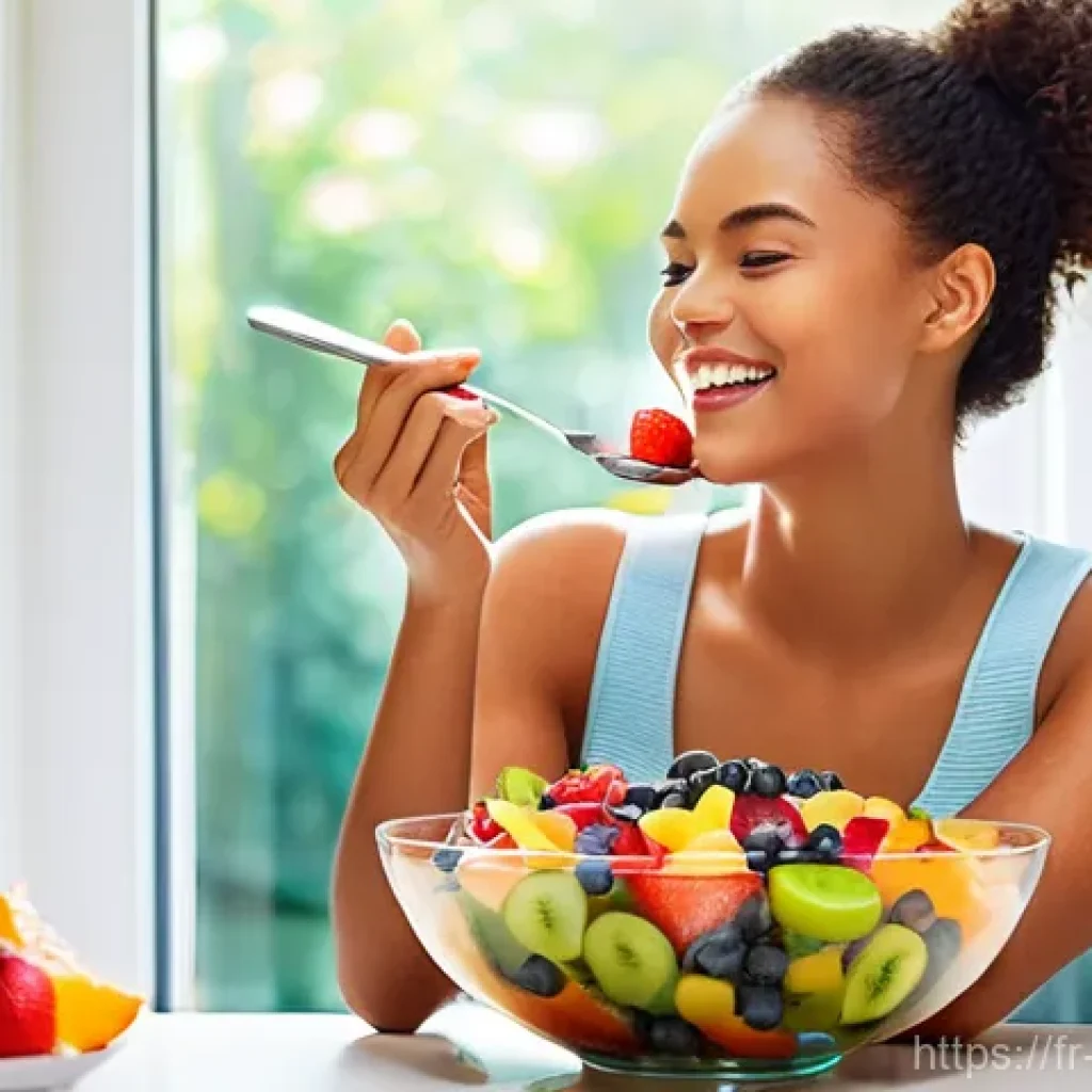 비타민C 가득한 과일 샐러드 - **Prompt 1: Radiant Morning Vitality**
    *   **Description:** A close-up, vibrant photograph captu...