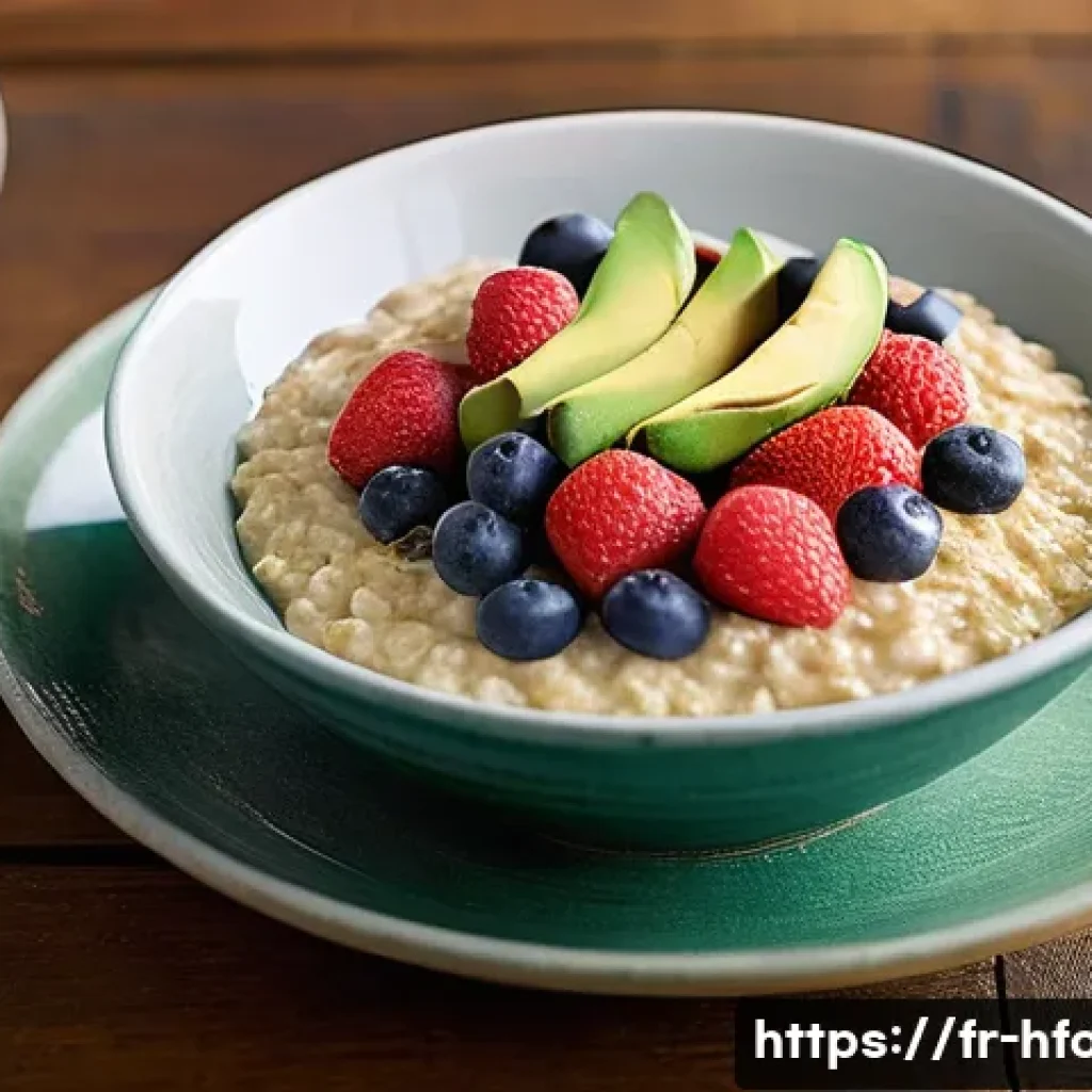 콜레스테롤 낮추는 음식 리스트 - **Prompt:** A bright and inviting breakfast scene on a rustic wooden table. A steaming bowl of cream...